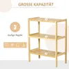 HOMCOM Badregal Standregal mit 3 Ebenen, Bambusregal, Produktbild-Vorschau 4