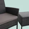 Sada zahradního nábytku Relaxdays, 3dílná ratanová sedací Náhled obrázku produktu 5