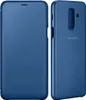 A blue Samsung flip cover for a smartphone is shown from two angles. Anteprima dell’immagine prodotto