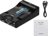 A black SCART to HDMI converter adapter with its accessories and manual, displayed on a white background. Náhľad obrázku produktu