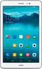 A white Huawei tablet is shown from the front, displaying its screen with a landscape wallpaper and app icons. Produktbild-Vorschau