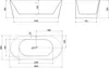 Mexen Oval Freistehende Badewanne Wand 180 x 80 cm, weiß, Produktbild-Vorschau 6