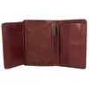 An open brown leather wallet showing the interior compartments. Produktbild-Vorschau