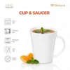 Tazza Wilmax da 380 ml in porcellana bianca per caffè e tè Anteprima dell’immagine prodotto 5