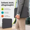 15 Zoll Laptop Tasche Notebooktasche Grau Notebook Produktbild-Vorschau 3