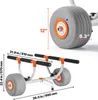 A product image showing a kayak/canoe cart with dimensions indicated by measurement lines and text. Anteprima dell’immagine prodotto