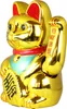 Glückskatze - Maneki-neko - Winkekatze - 40 cm - gold Produktbild-Vorschau 2