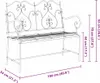 Ławka ogrodowa vidaXL, 2-osobowa, 104 x 54 x 93 cm, stal, Podgląd zdjęcia produktu 8