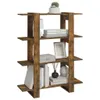 vidaXL Bücherregal/Raumteiler Räuchereiche 100x30x123,5 cm Produktbild-Vorschau 5