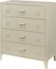 A metal dresser with four drawers is shown against a white background. Produktbild-Vorschau