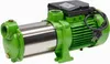 A green and silver centrifugal pump with a black electrical box and cord, set against a white background. Produktbild-Vorschau