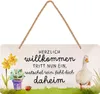 Retro Blechschild HERZLICH WILLKOMMEN Schild - willkommen Produktbild-Vorschau 1