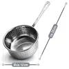 com-four® 2x Stielkasserolle 12 cm – kleiner Topf Edelstahl Produktbild-Vorschau 3