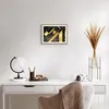 Gerahmtes Poster - Rahmen in heller Eiche - Golden Schwarz Produktbild-Vorschau 6