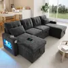 Canapé d'angle Merax Canapé-lit avec fonction couchage, Voir les images du produit 2