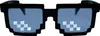 Oblique Unique Pixel Brille Spaßbrille Disco schwarz Retro Produktbild-Vorschau 1