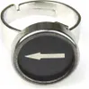 PFEIL schwarze Taste Ring Vintage Schreibmaschinentaste Produktbild-Vorschau 1
