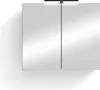 A mirrored cabinet with a light fixture above it, casting a shadow on a white wall. Náhled obrázku produktu