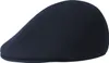 Kangol warme Flatcap Schiebermütze in blau