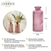 2er Set Vase Rosa H14cm Glas Blumenvase Tischdeko Frühling Produktbild-Vorschau 2