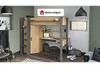 Lit surélevé avec bureau + armoire - 90 x 200 cm - Naturel Voir les images du produit 25