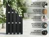 WPC-Sichtschutzzaun CARMENO - 1x Schrägelelement - Schwarz Produktbild-Vorschau 1