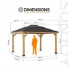 Sunjoy Zedernholz Gazebo / Pavillon 3x4 BRURI - 336cm x Produktbild-Vorschau 7