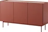 Kommode Lumo 144 cm Dreitürig in Ceramic Rot mit Produktbild-Vorschau 1