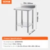 VEVOR blat roboczy ze stali nierdzewnej 60 cm x 60 cm Stół Podgląd zdjęcia produktu 15