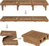 Diagram showing how to fold a wooden sun lounger. Anteprima dell’immagine prodotto