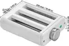 A white pasta maker attachment for a KitchenAid mixer, with measurement labels. Produktbild-Vorschau