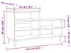 vidaXL Stojan na topánky čierny 102x36x60 cm Materiál drevo Náhľad obrázku produktu 8