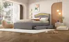Minimalistisches Polsterbett mit LED-Licht, 2 Schubladen & Produktbild-Vorschau 9