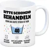 Bitte schonend behandeln - 40. Geburtstag Kaffeebecher Produktbild-Vorschau 1