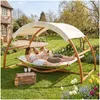 tectake® Hängematte Locarno Belastbarkeit 250 kg, 328 x 160 Produktbild-Vorschau 1