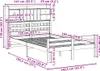 Massivholzbett mit Regal ohne Matratze 135x190 cm Kiefer Produktbild-Vorschau 11