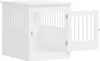 A white wooden dog crate with the door open. Náhled obrázku produktu