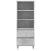 Highboard Betongrau 40x36x110 cm Holzwerkstoff Produktbild-Vorschau 5