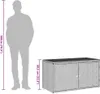 vidaXL Gartenschrank Schwarz 110x55x60,5 cm Poly Rattan Produktbild-Vorschau 8