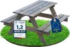 ITA Kindersitzgarnitur aus Holz Grau - Kinder Picknicktisch Produktbild-Vorschau 2