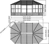Sojag pawilon Charleston 12x18 antracyt 384 x 594 x 281 cm Podgląd zdjęcia produktu 7