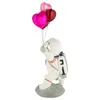 Gilde Figur, Astronaut, Herz, "Michael", Kunstharz, weiß, Produktbild-Vorschau 4