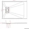 100x70cm Rechteckig Extraflach Duschwanne SMC Weiß Produktbild-Vorschau 4