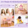 COSTWAY Kinder-Schminktisch mit Hocker, Produktbild-Vorschau 2