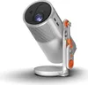 A silver projector with orange accents is displayed on a white background, mounted on a stand. Anteprima dell’immagine prodotto