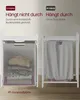 A comparison of two laundry baskets, one with a plastic base and one without, highlighting the difference in how they hold their shape. Produktbild-Vorschau