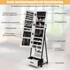 Skříňka na šperky se zrcadlem a kolečky, zrcadlová skříňka Náhled obrázku produktu 2