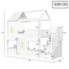 Flieks Etagenbett 90x200cm mit Led, Kinderbett Hausbett mit Produktbild-Vorschau 5
