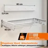 Sèche-linge mural extensible et pliable, avec 5 barres et 4 Voir les images du produit 2