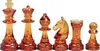 Chiffres d'échecs Staunton n° 6, ambre transparent (roi 96 Voir les images du produit 1